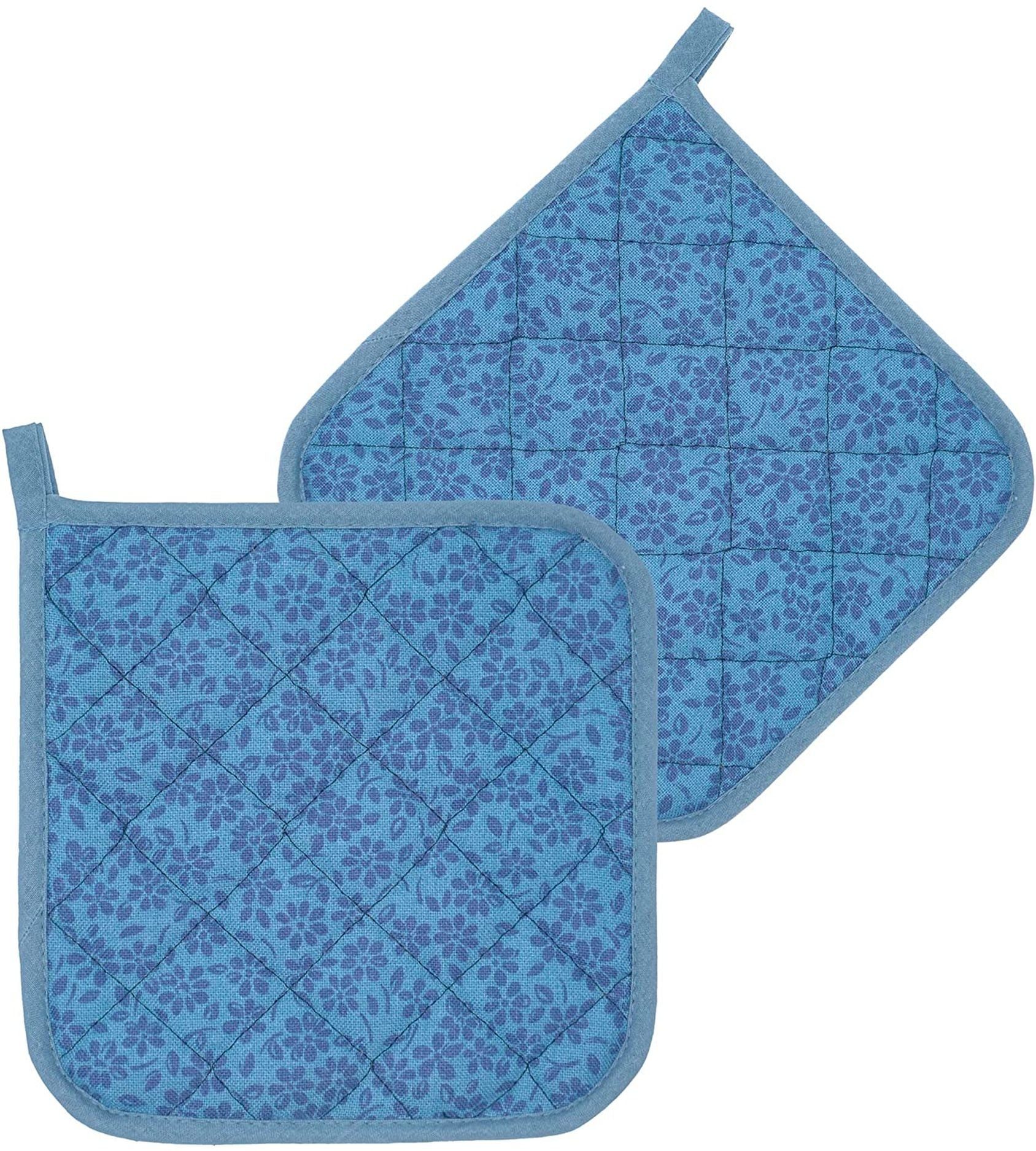 Lashuma Topflappen Kornblume, (Set, 2-tlg), Topfuntersetzer aus Baumwolle, günstig online kaufen