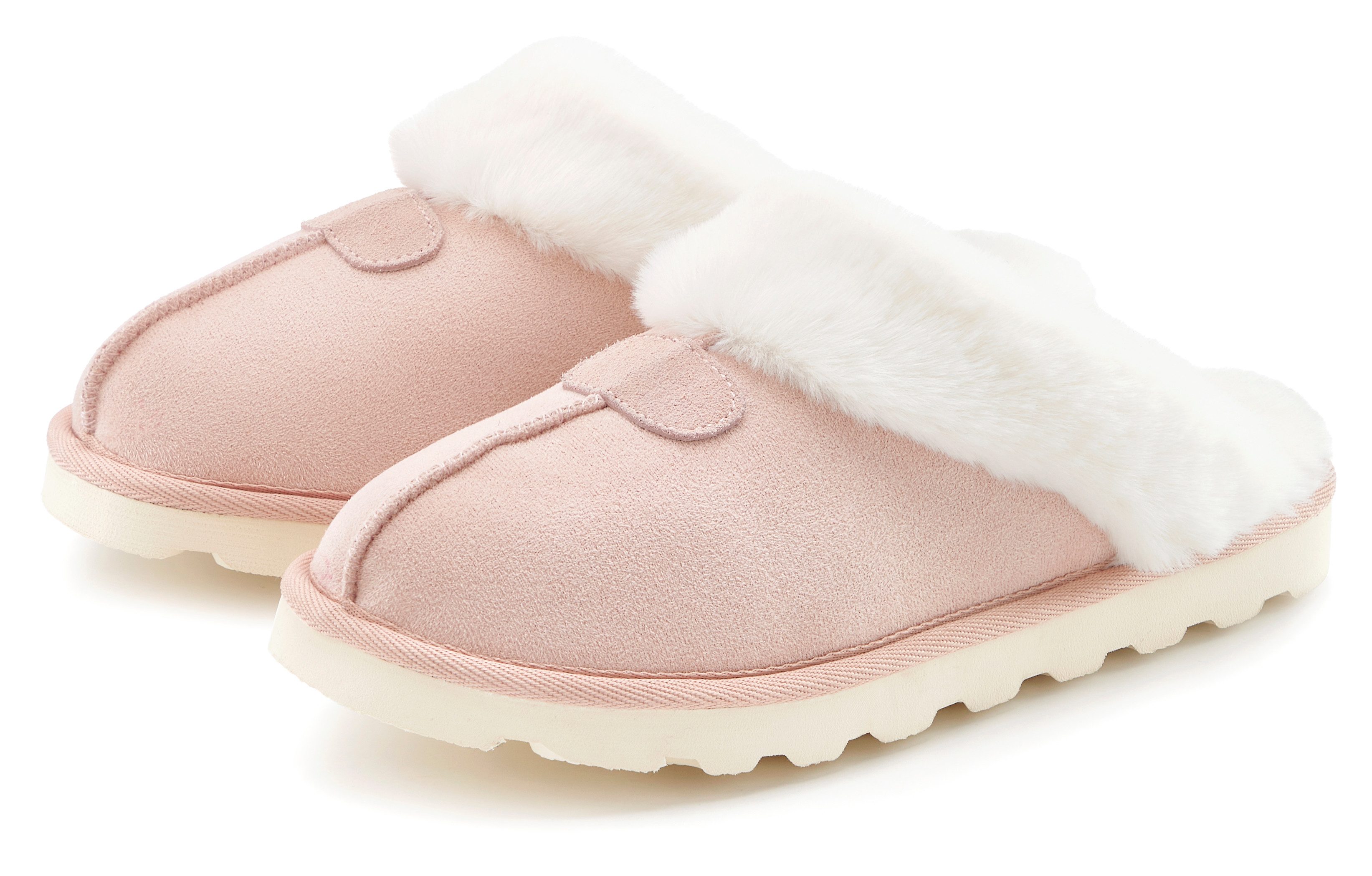 Vivance Plüsch Hausschuhe, Pantolette, Pantoffeln, Clogs, Schlappen, Hausschuh mit Warmfutter VEGAN. Reduzierter Preis € 29,99. Unverbindliche Preisempfehlung € 39,99