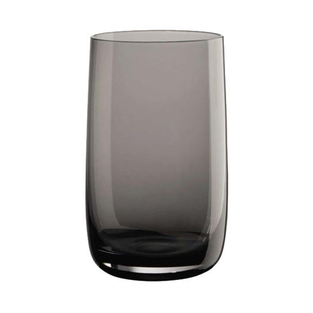 ASA SELECTION Longdrinkglas Longdrinkglas 0,4 l Sarabi Grau, 1-tlg., Mundgeblasenes Glas, Longdrinkglas, Ø8cm, Mundgeblasenes Glas, grau