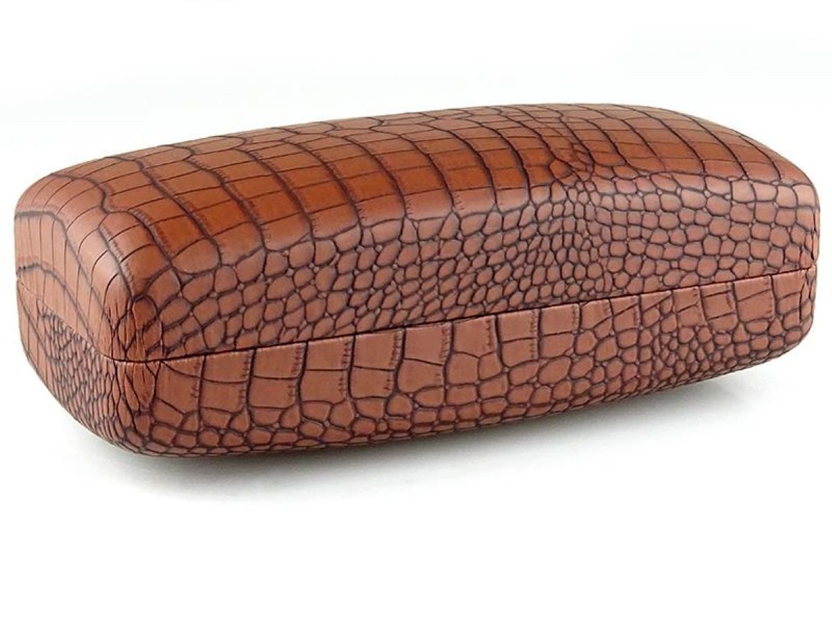 meytrade Brillenetui Sonnenbrillenetui in braun Hartschale Hardcase Brillenbox, Schutzhülle / Etui für Lesebrille und Sonnenbrille