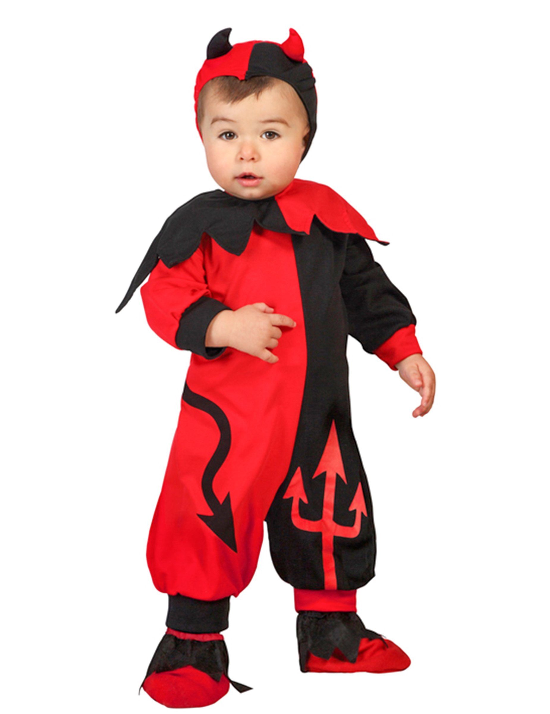 atosa Monster-Kostüm Süsser Teufel Babykostüm rot-schwarz