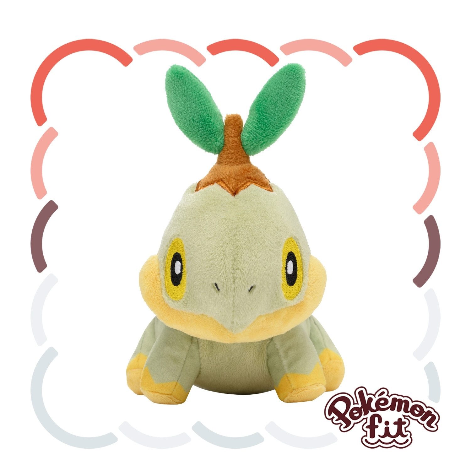 Pokémon Center Plüschfigur Pokemon Chelast Kuscheltier - 14,5 cm Plüschtier Turtwig