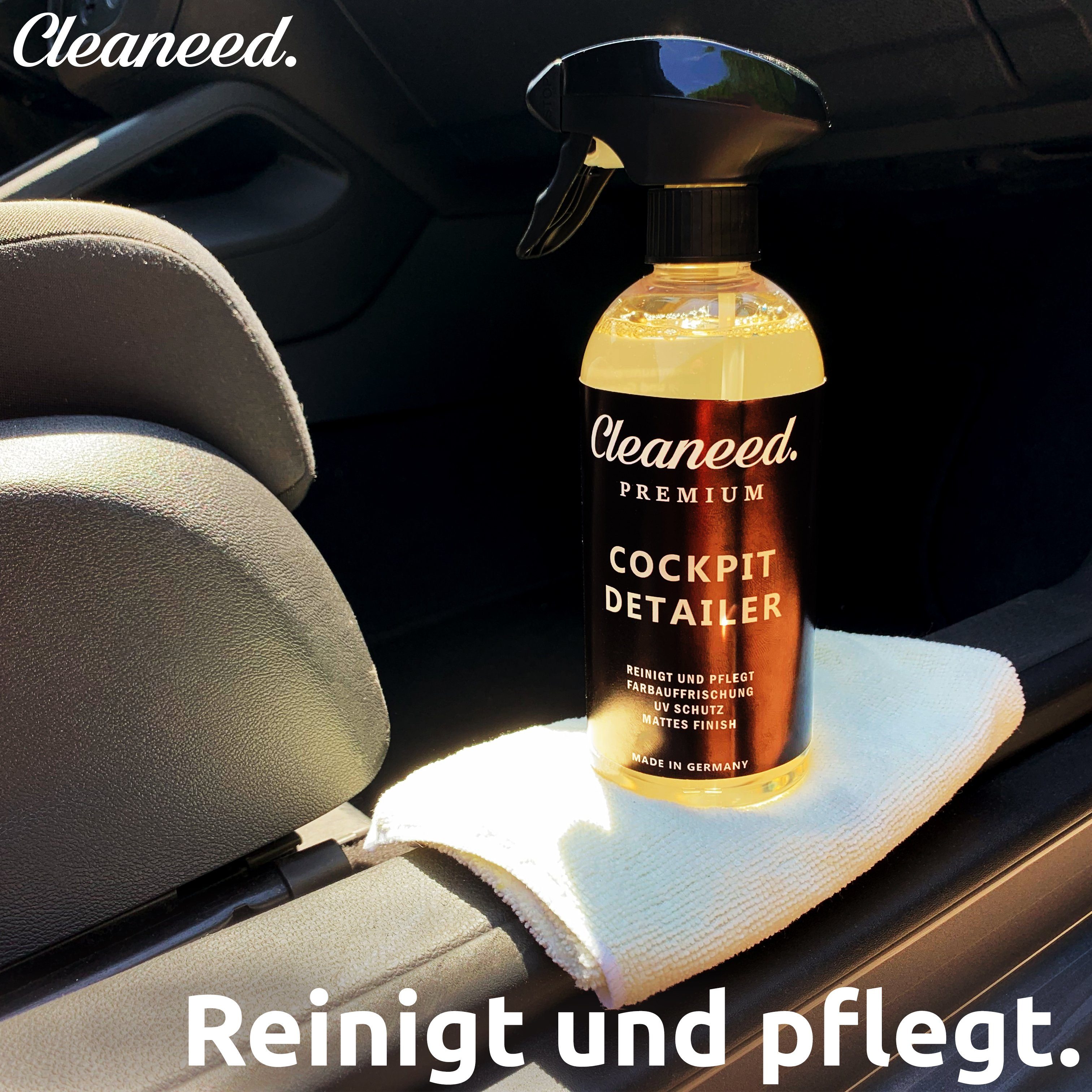 Cleaneed Premium Cockpit und in Einfache Reinigung Innenraum Auffrischung Detailer - Cockpitspray – Mattes Germany Cockpit-Reiniger (Made Finish Materialien) aller 