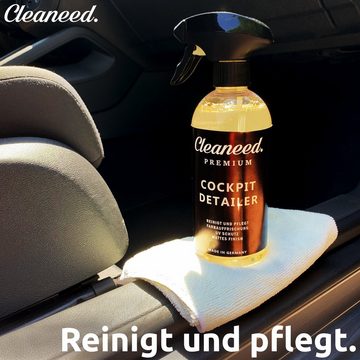 Cleaneed Premium Cockpit Detailer - Cockpitspray Cockpit-Reiniger (Made in Germany – Mattes Finish - Einfache Innenraum Reinigung und Auffrischung aller Materialien)