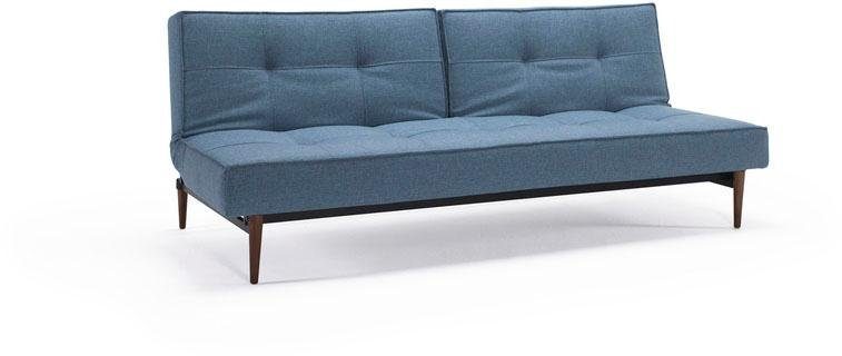 INNOVATION LIVING ™ Schlafsofa Splitback bequem durch Federkern, Rückenlehne verstellbar, mit dunklen Styletto Beinen, in skandinavischen Design