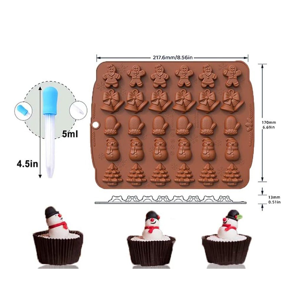 NUODWELL Pralinenform Süßigkeiten, zum Gelee Weihnachten Schokoladenform Schokoladenformen für