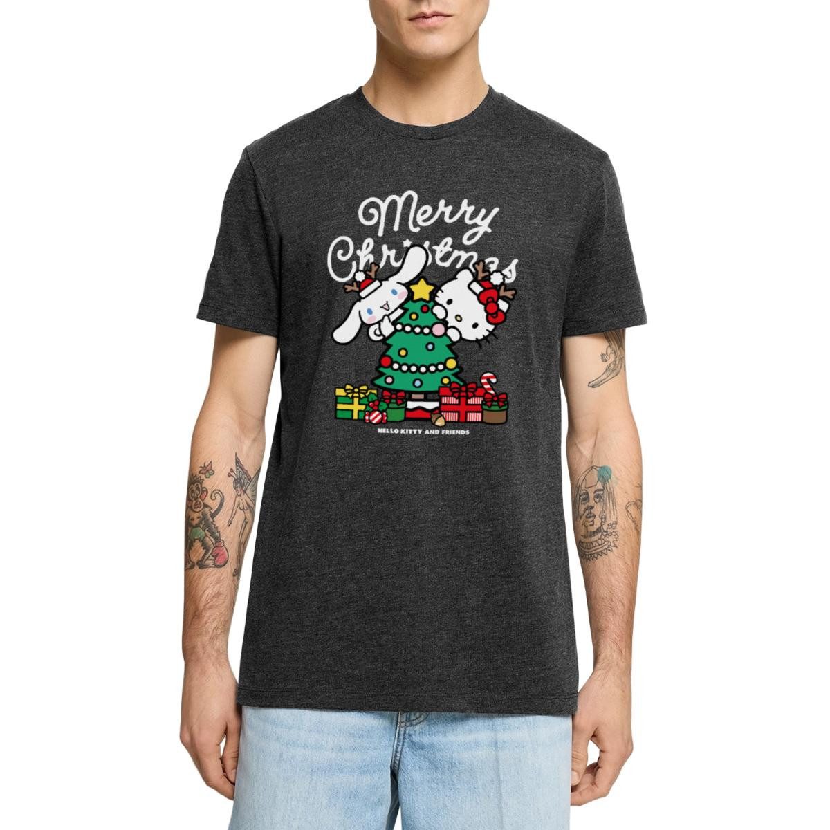 T-Shirt Hello Kitty Und Cinnamoroll Weihnachten Männer Premium T-Shirt