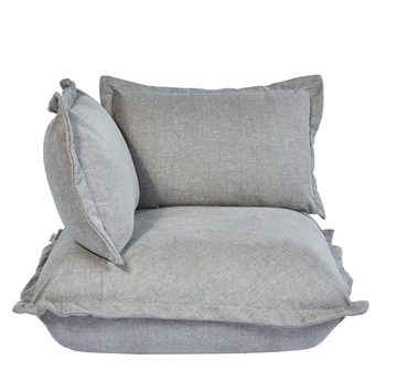 TOM TAILOR HOME Sofa-Eckelement CUSHION als Sessel oder Elementgruppe, Kissenform, elephant GCP29 (Mit Holzverbinder, um es mit anderen Elementen zu verknüpfen), hochwertig verarbeitet, lässiger Sitzkomf., Kaltschaum soft, Stehsaum