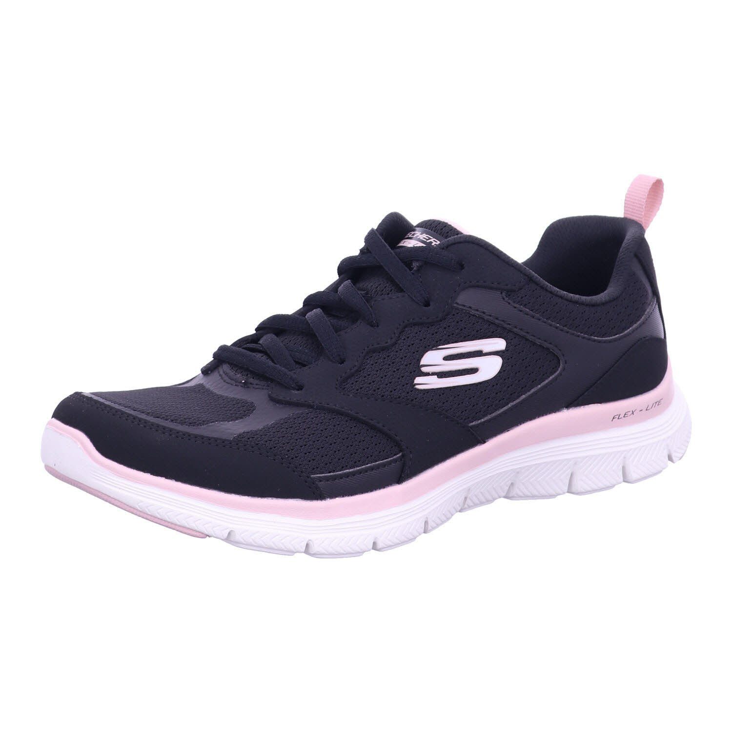 Skechers FLEX APPEAL 4.0 - ACTIVE FLOW Sneaker (2-tlg) black/pink