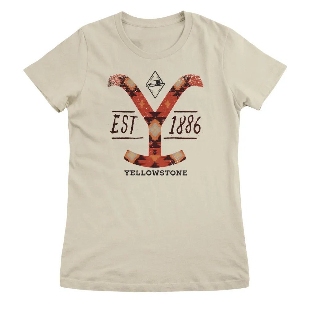 yellowstone T-Shirt Native Pattern Logo Girly Tee