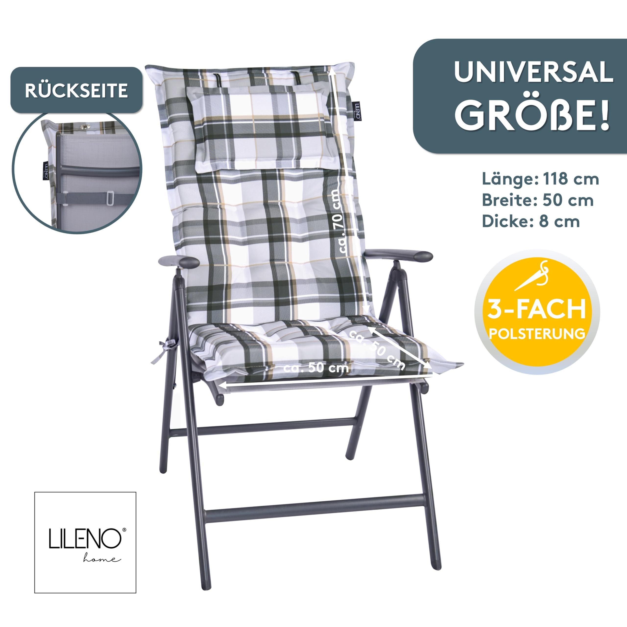 LILENO HOME Hochlehnerauflage Gartenstuhl Auflage, bequeme günstig online kaufen