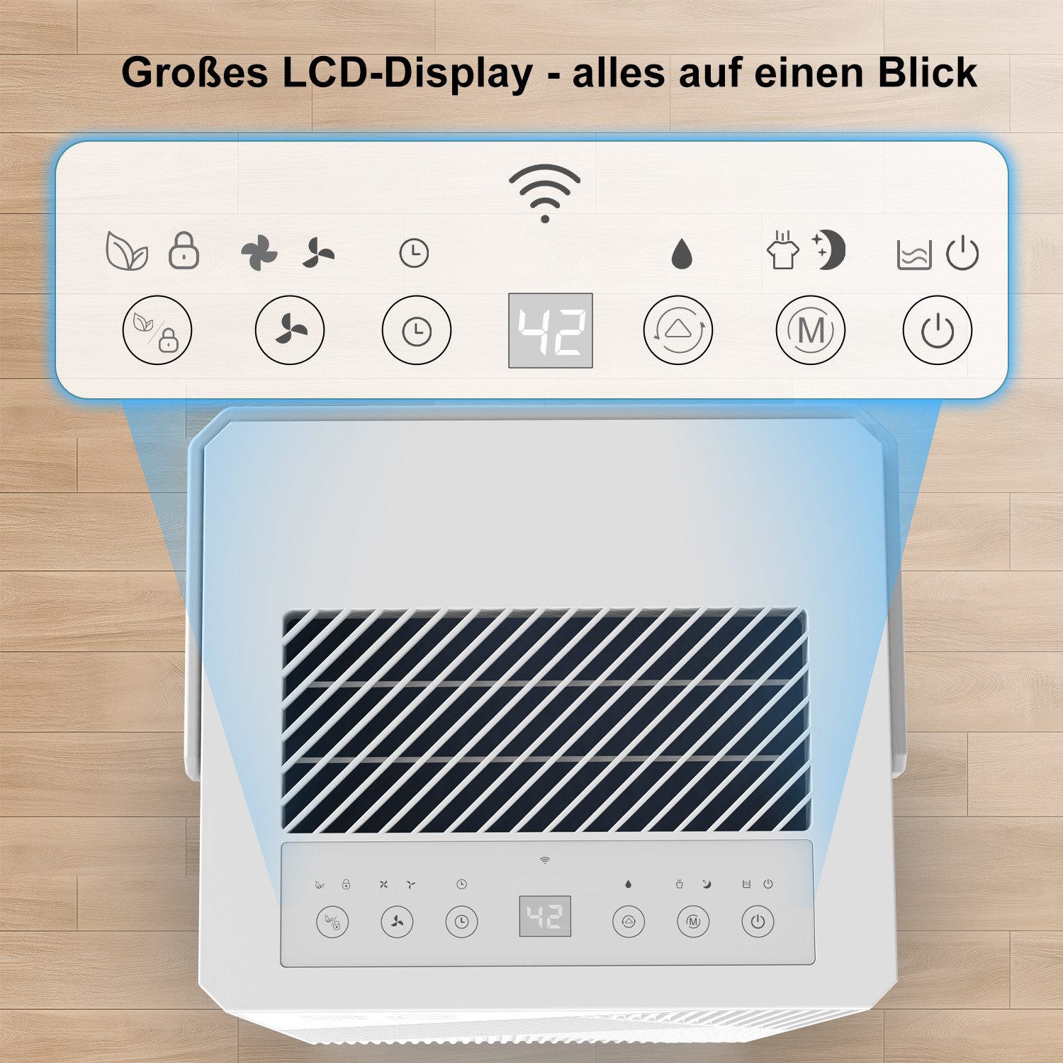 LETGOSPT Luftentfeuchter Luftentfeuchter Elektrisch, Raumentfeuchter Leise günstig online kaufen