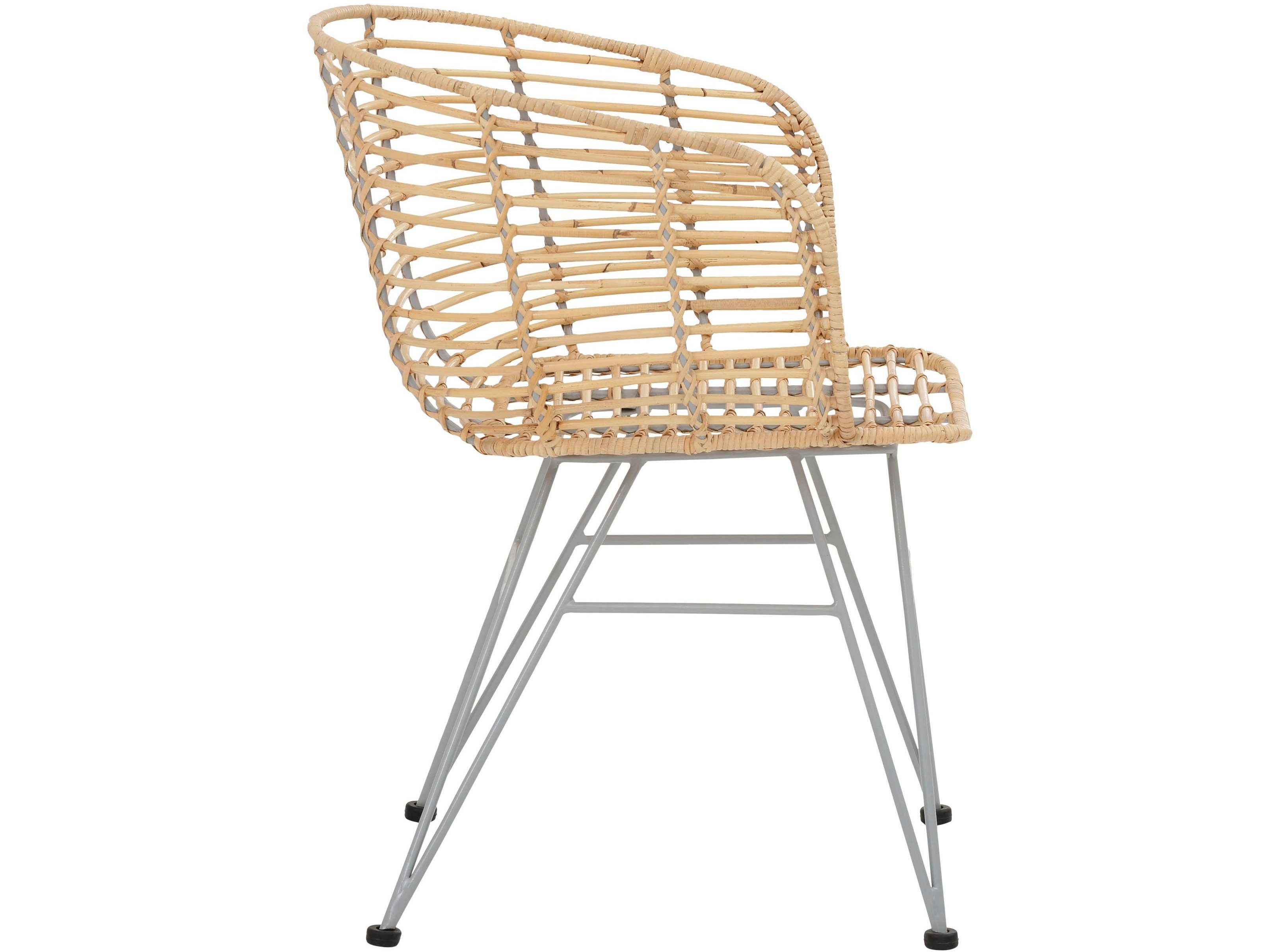 loft24 Rattanstuhl Cello (Set, 2 St), Esszimmerstuhl mit Armlehne