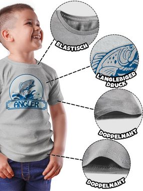 Shirtracer T-Shirt Angler Button (1-tlg) Kinder Sport Kleidung