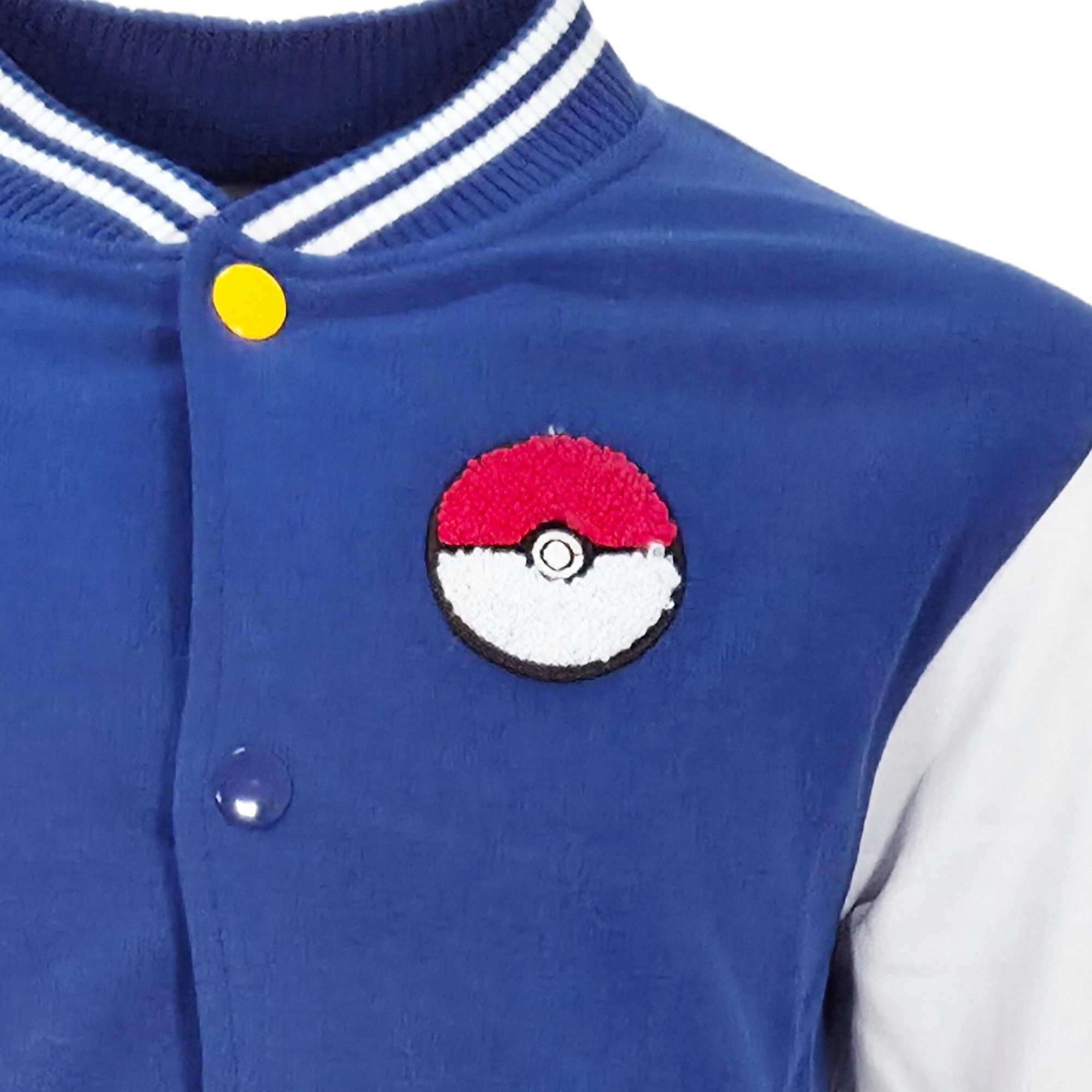 POKÉMON Baseballtrikot Pokemon Pikachu Kinder Jungen Kollege Baseball Jacke 100% Baumwolle, Gr. 104 bis 152