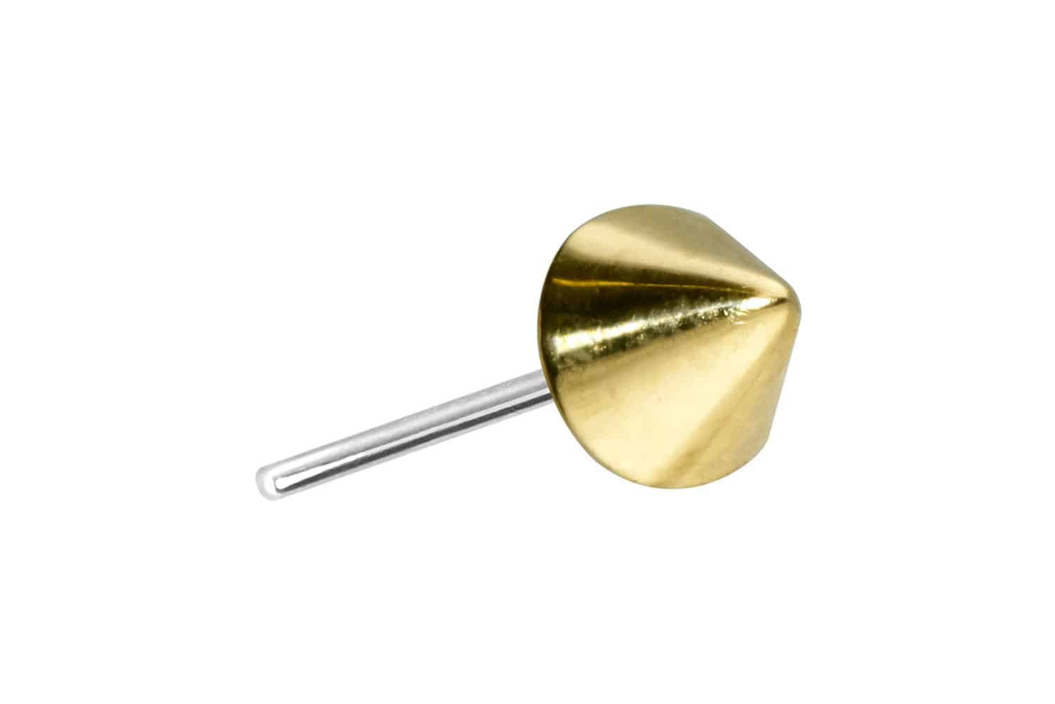 Piercing-Set 14 Karat Gold Aufsatz mit Titan Push Pin SPITZE