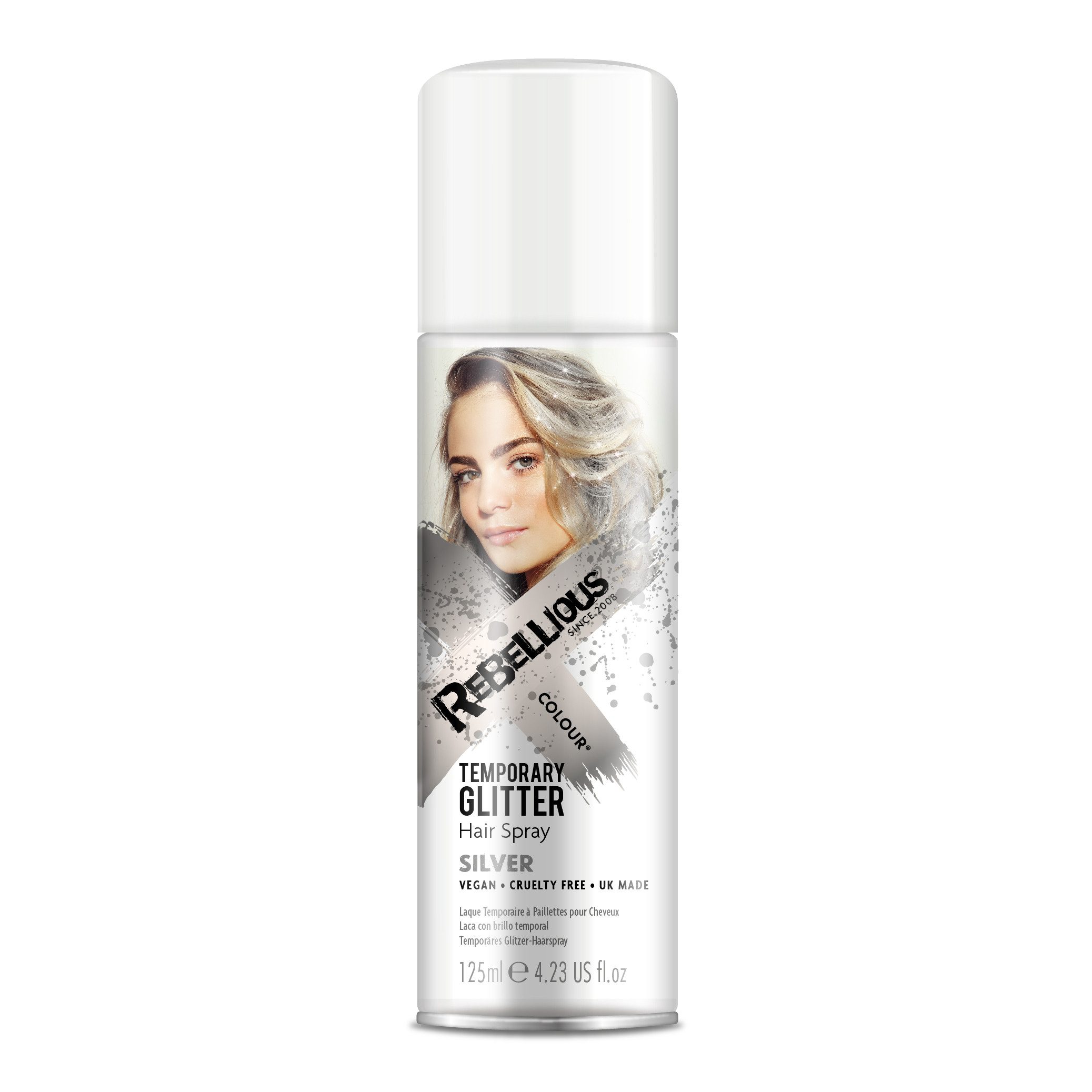 Orlob Haarfarbe Haarspray Glitzer Color Hair Spray farbiges Haar Sprühdose Farben, Vegan