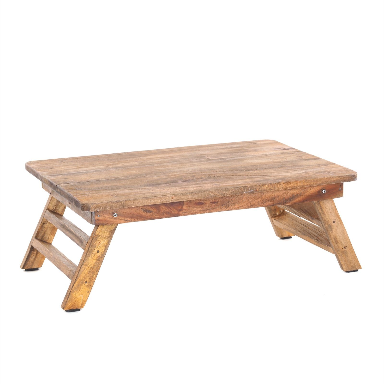DESIGN DELIGHTS Tablett TABLETTTISCH "FOLD", Altholz massiv, 60x40 cm, Frühstückstablett, 0, Holz
