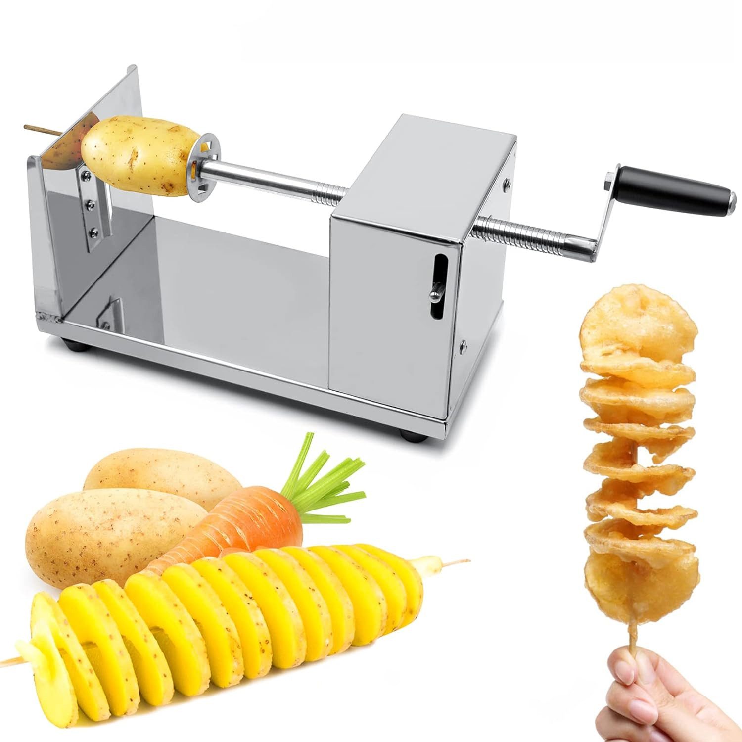 Spiralschneider Kartoffelschneider Kartoffelspiralenschneider aus Edelstahl