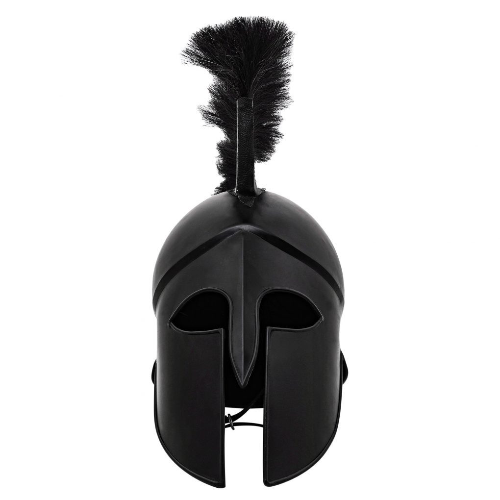 Ritter-Kostüm Griechischer Hoplitenhelm, geschwärzt, korinthischer Helm