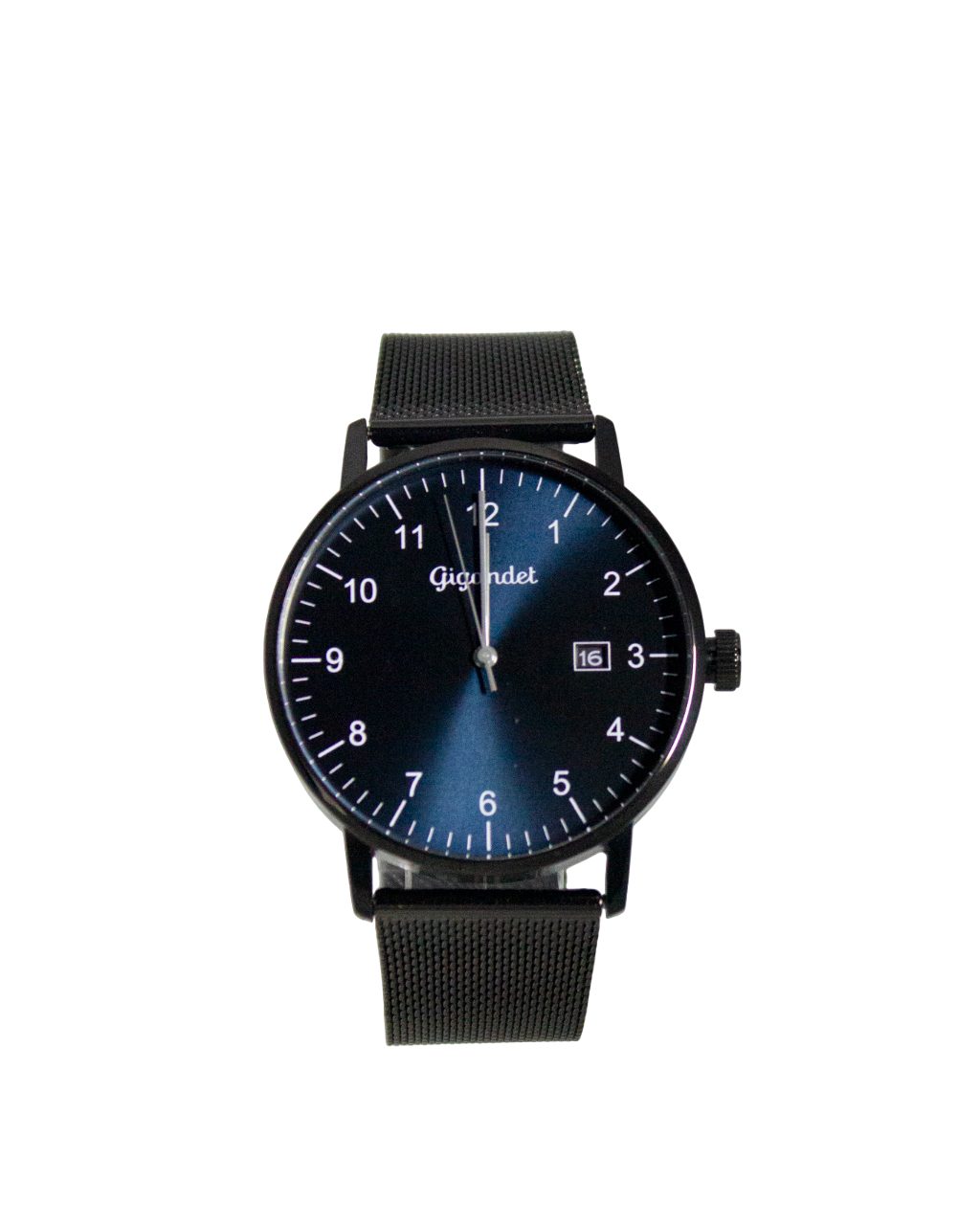 Gigandet Quarzuhr Herrenuhr, Armbanduhr, Businessuhr, 42mm, MINIMALISM G26-010, Mineralglas, Datumsanzeige, Edelstahlband, Flach, 3bar/30m wasserdicht