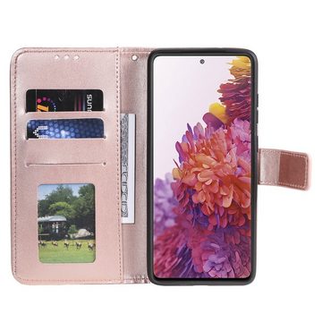 CoverKingz Handyhülle Hülle für Samsung Galaxy S20 FE Handyhülle Flip Case Cover Etui 16,5 cm (6,5 Zoll), Klapphülle Schutzhülle mit Kartenfach Schutztasche Handycase Motiv