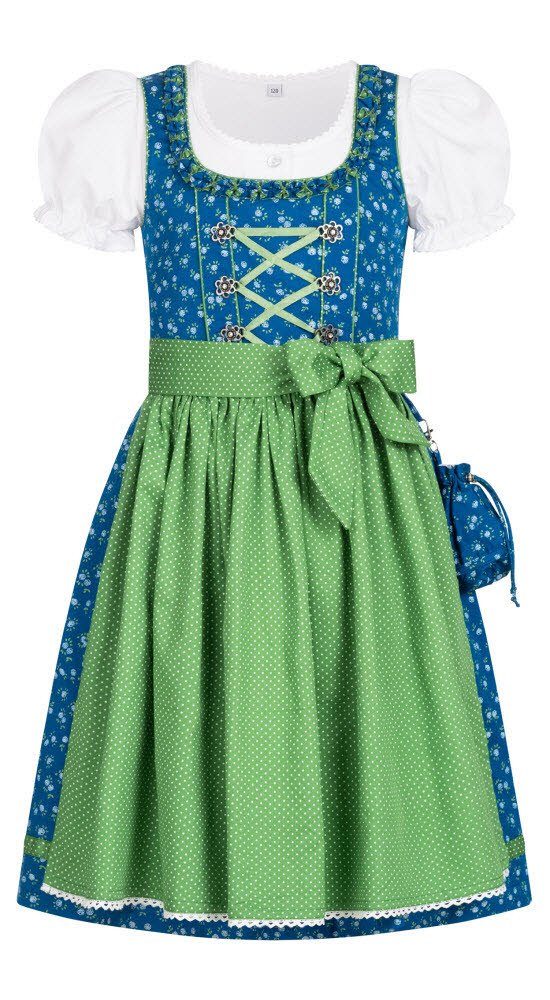 Dirndl Nübler vom 3-teilig Nübler Blau Dorle in Kinderdirndl