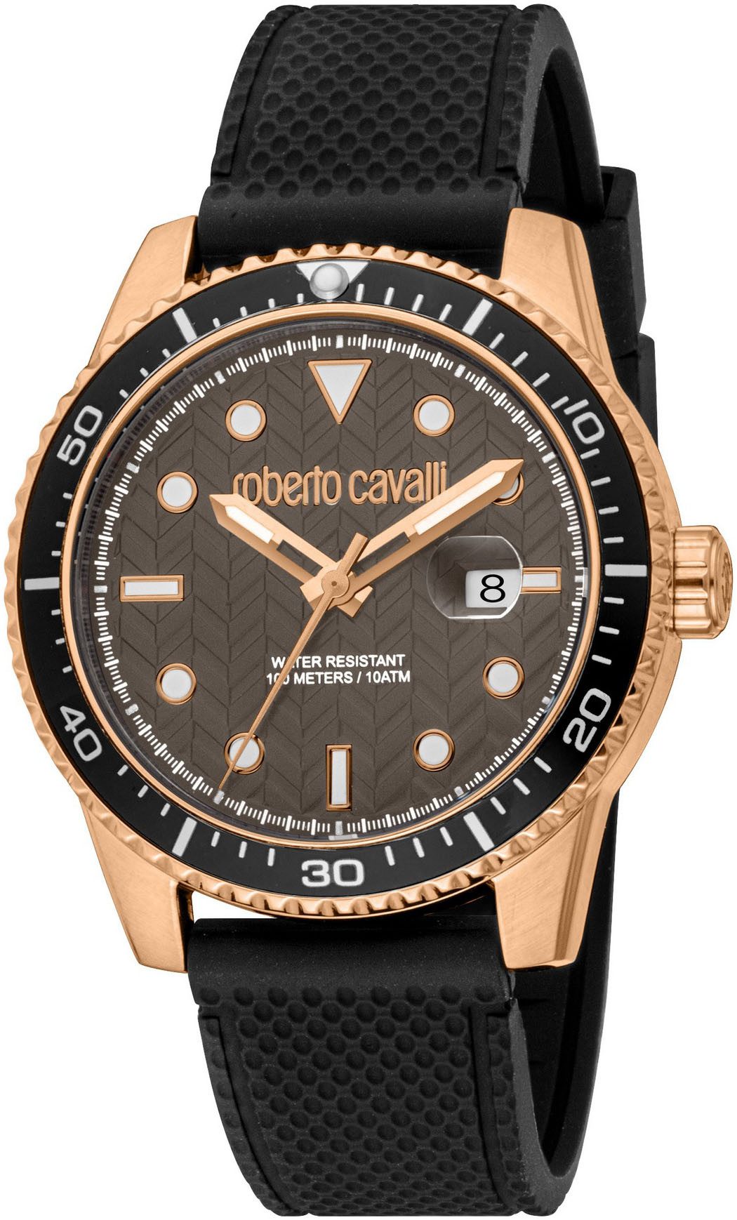 roberto cavalli Quarzuhr Uomo Trend II RC5G084P1035, Armbanduhr, Herrenuhr, Silikonarmband, analog, Tag