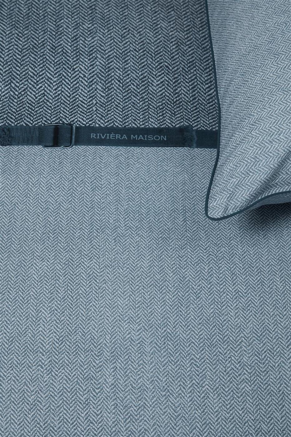 Rivièra Maison Kissenhülle Walton Blue 80X80 Blau Renforcé 80 x 80 cm 1 Kissenbezug, (1 Stück), Kissenbezug für Dekokissen Zierkissen Kissenhülle