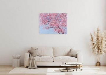 KUNSTLOFT Gemälde Poesie der Kirschblüte 100x75 cm, Leinwandbild 100% HANDGEMALT Wandbild Wohnzimmer