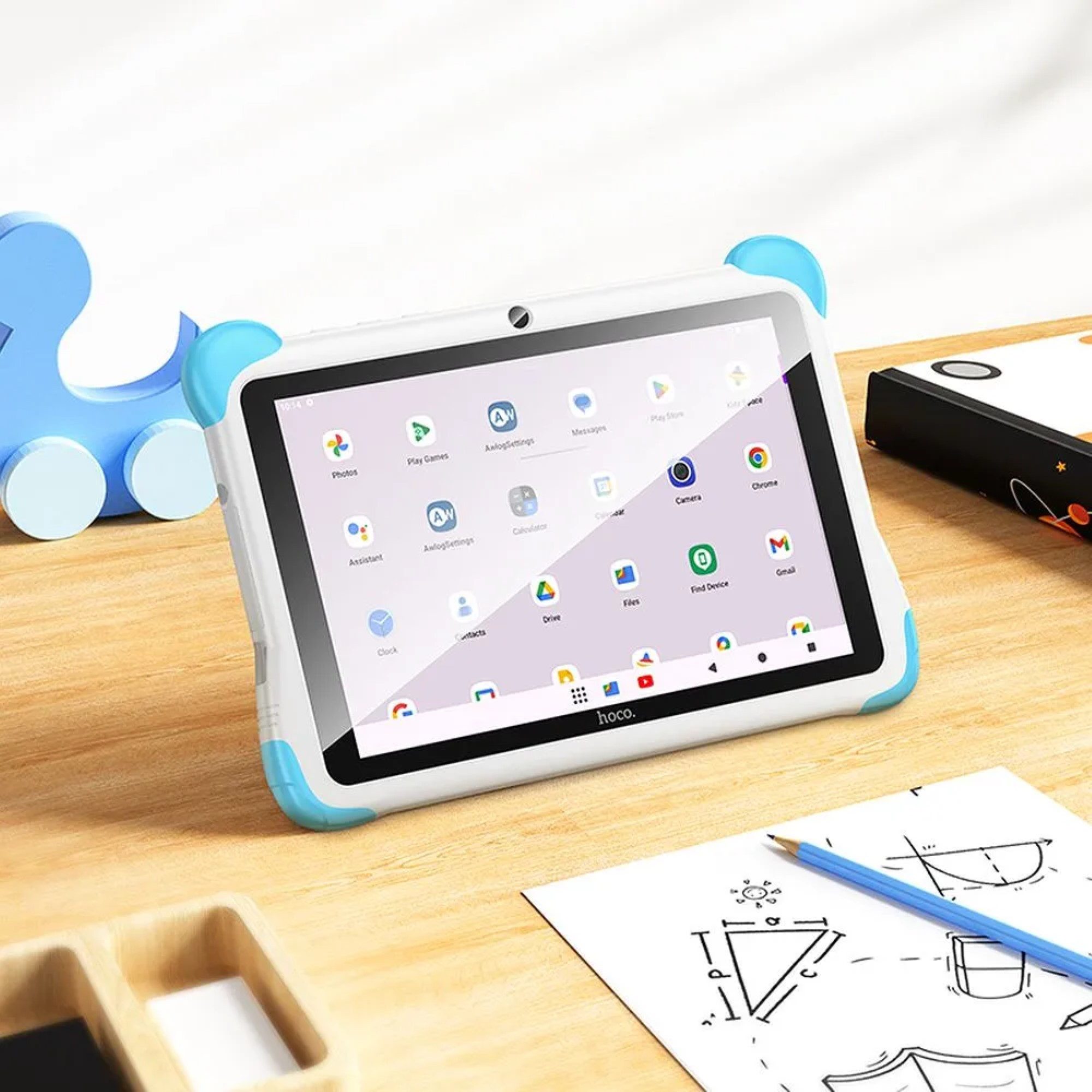 hoco. für Kinder 8-Zoll-HD, 4000 mAh, mit Androidsystem 14, 3 GB/32 GB Tablet