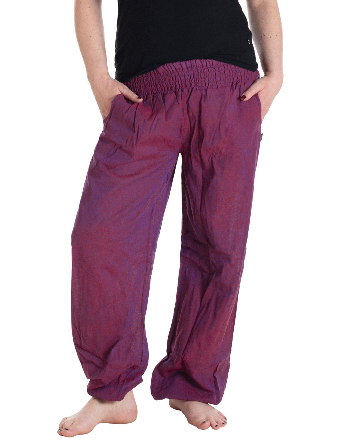 Haremshose Lange Sommerhose Schlupfhose Einheitsgröße ohne Taschen