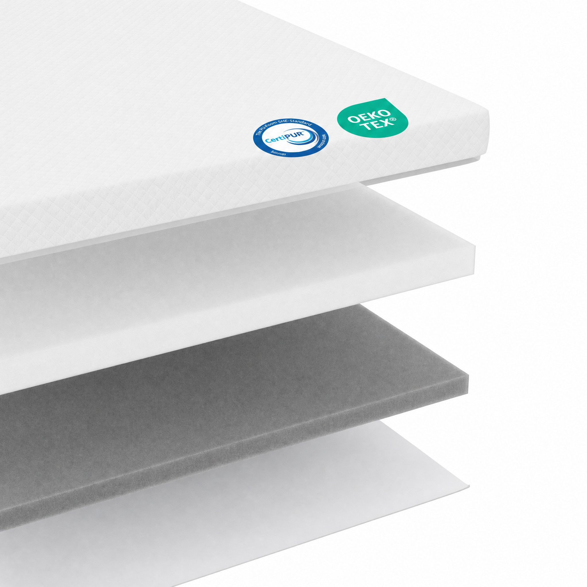 emerspring, Topper Matratzentopper Comforte, Memory-Schaum, H2 H3, 7 cm, wendbar, 7 cm hoch, 7 cm, zwei Härtegrade: H2 weich oder H3 fest – einfach wendbar