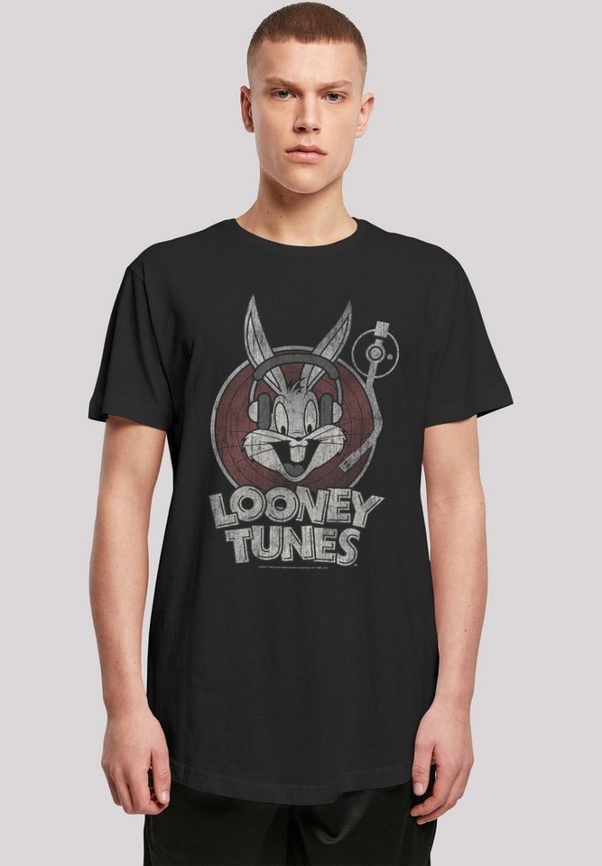 F4NT4STIC Kurzarmshirt Herren Looney Tunes Bugs Bunny with Shaped Long Tee ( 1-tlg)