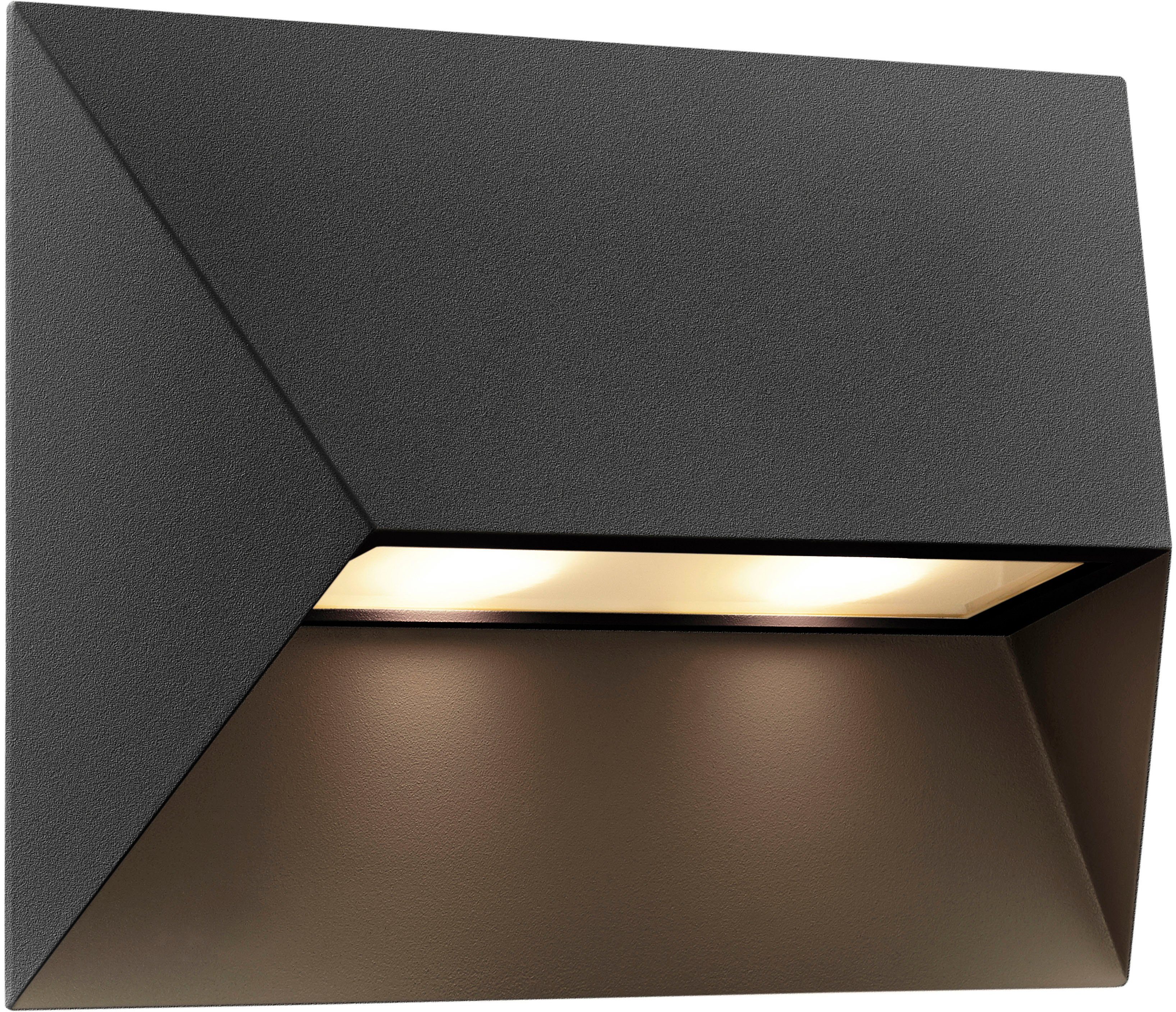 Neu eingeführt Nordlux Außen-Wandleuchte Pontio, ohne Leuchtmittel, Architekturdesign, Glühbirne, Metall-Gehäuse austauschbare Stabiles