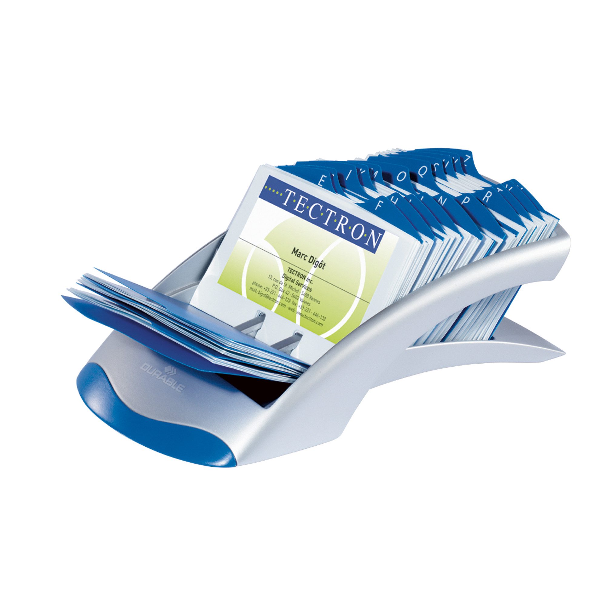 DURABLE Visitenkartenhülle Durable Visitenkartenständer VISIFIX si VISIFIX desk mit 100 Hüllen