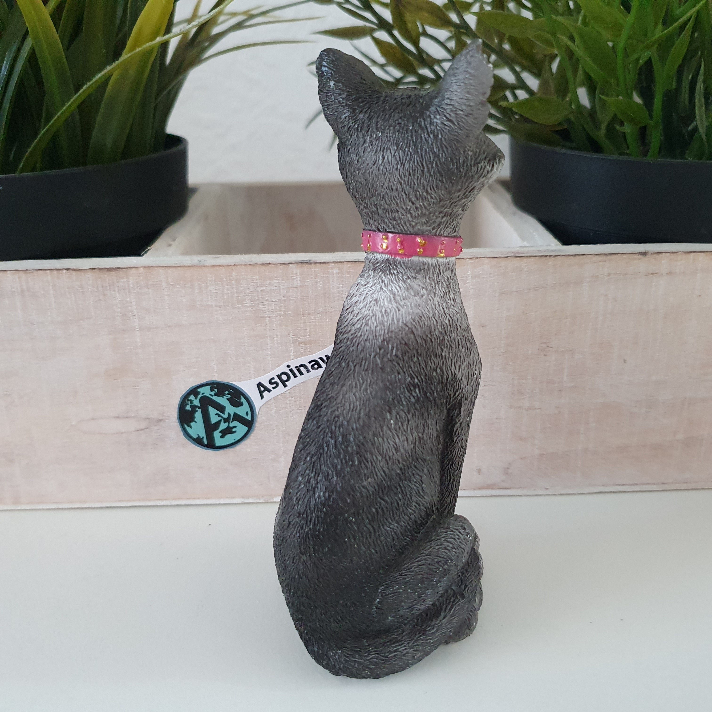 12 Katze Gartenfigur Sitzt Aspinaworld Katzenfigur Deko cm die