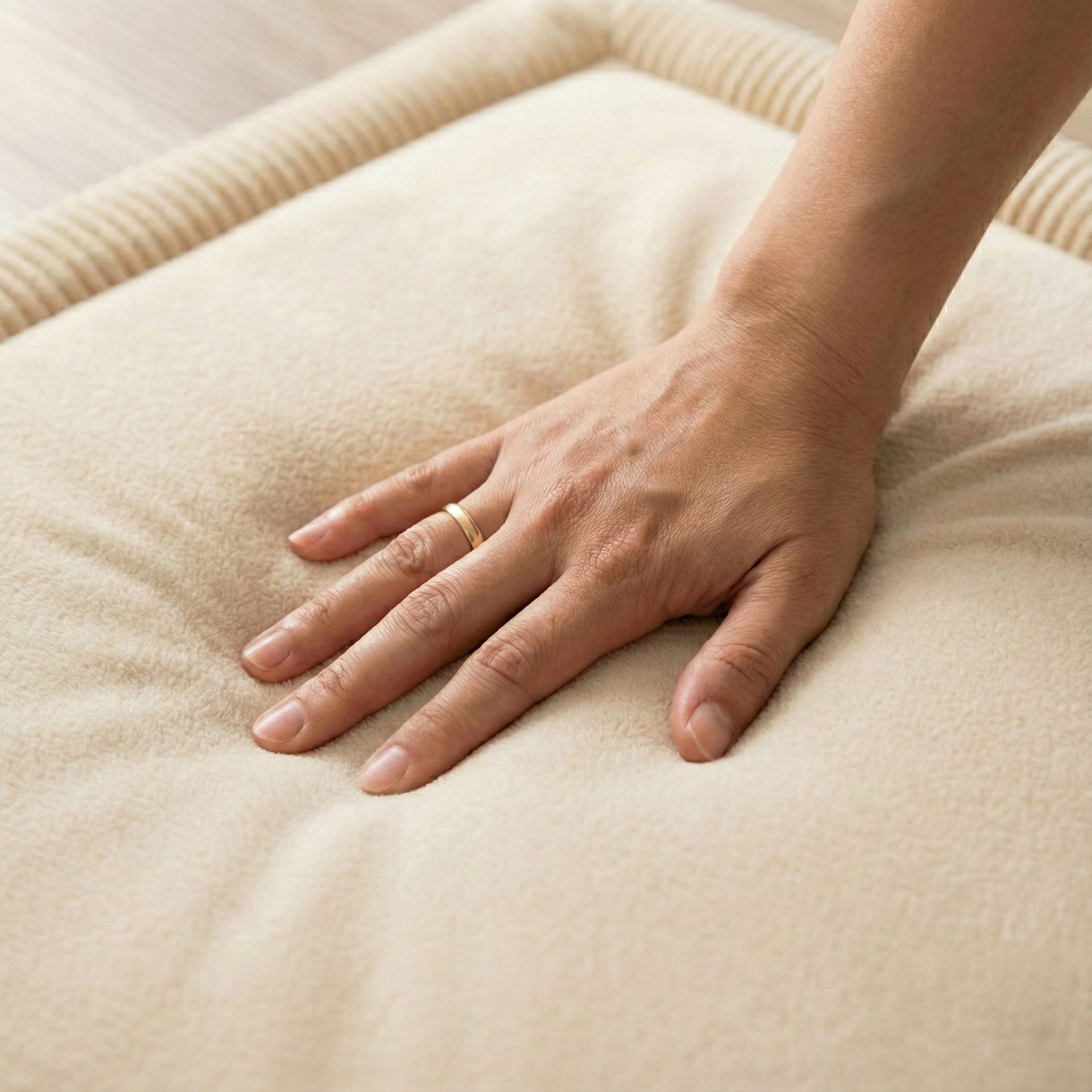 Sanosoft Kinderteppich Sanosoft samtweicher und kuscheliger Krabbelteppich Beige 100x150cm, Höhe: 30 mm, Öko-Tex 100