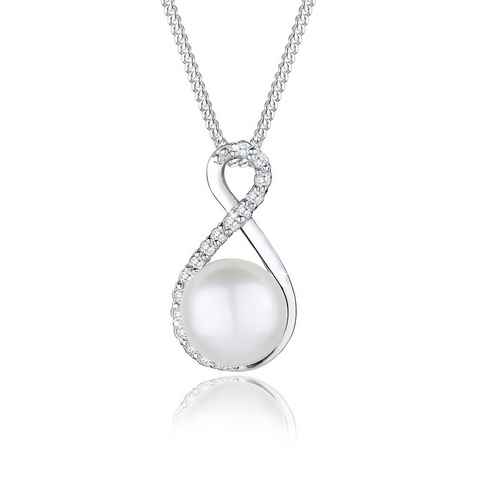Elli Premium Perlenkette Infinity Süßwasserzuchtperle 925 Silber