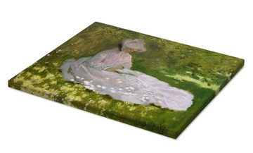 Posterlounge Leinwandbild Claude Monet, Die Leserin, Wohnzimmer Malerei