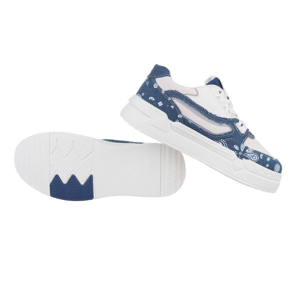 Ital-Design Damen Low-Top Freizeit Sneaker Flach Sneakers Low in Blau günstig online kaufen
