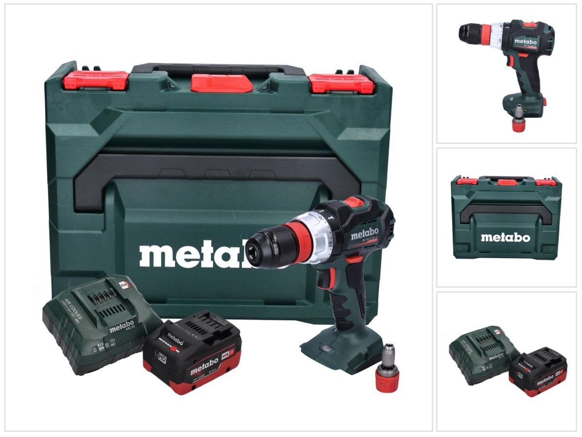 metabo Säulenbohrmaschine BS 18 LT BL Q Akku Bohrschrauber 18 V 75 Nm Brushless + 1x Akku 5,5 A