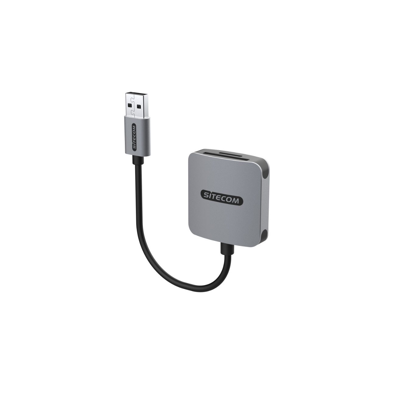 Sitecom MD-1009 USB-Adapter USB-A, 15 cm, Kompakter Kartenleser mit SD- und MicroSD-Steckplätzen, 312 MB/s