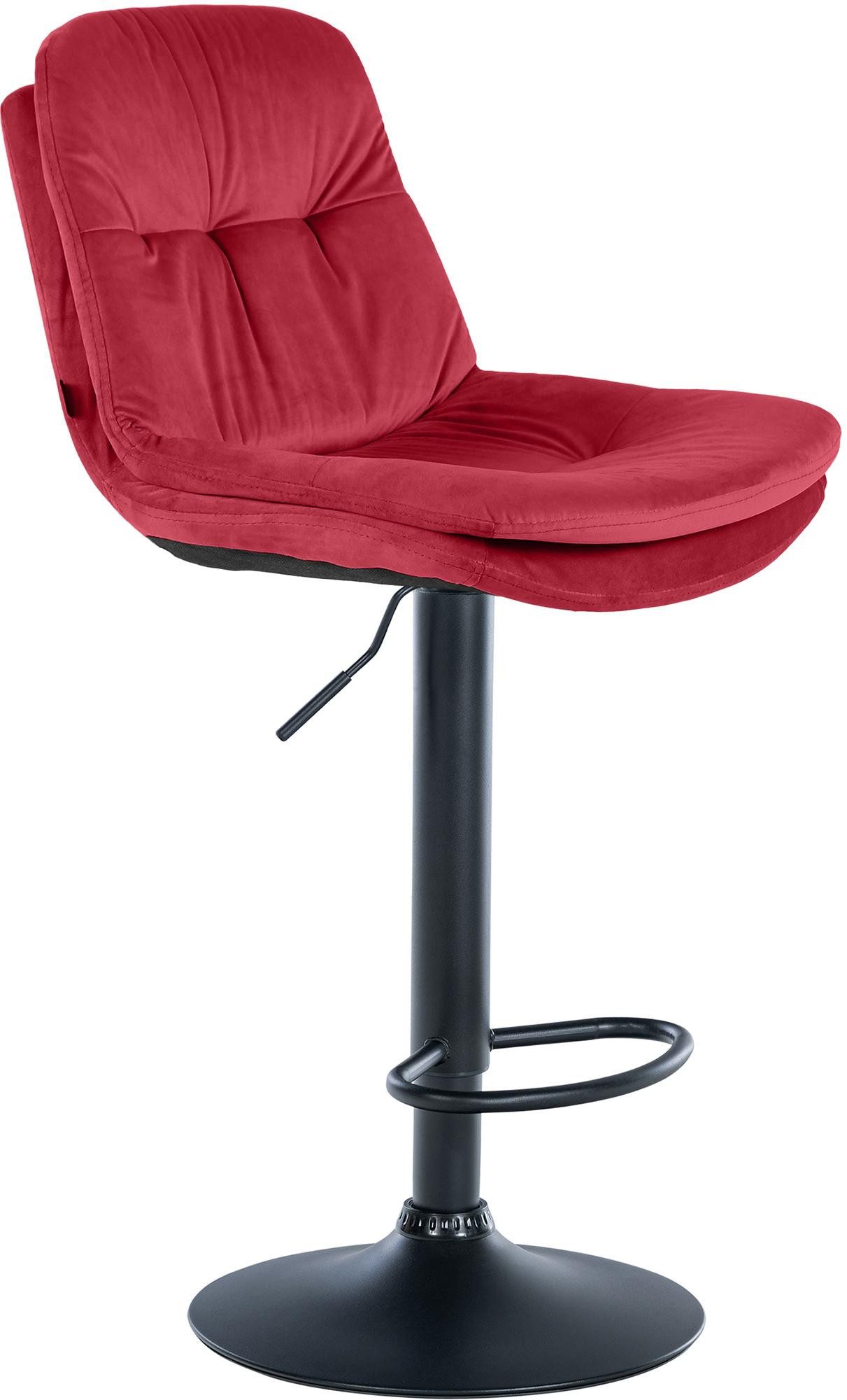 CLP Barhocker Laurel, mit Samtbezug, drehbar, höhenverstellbar