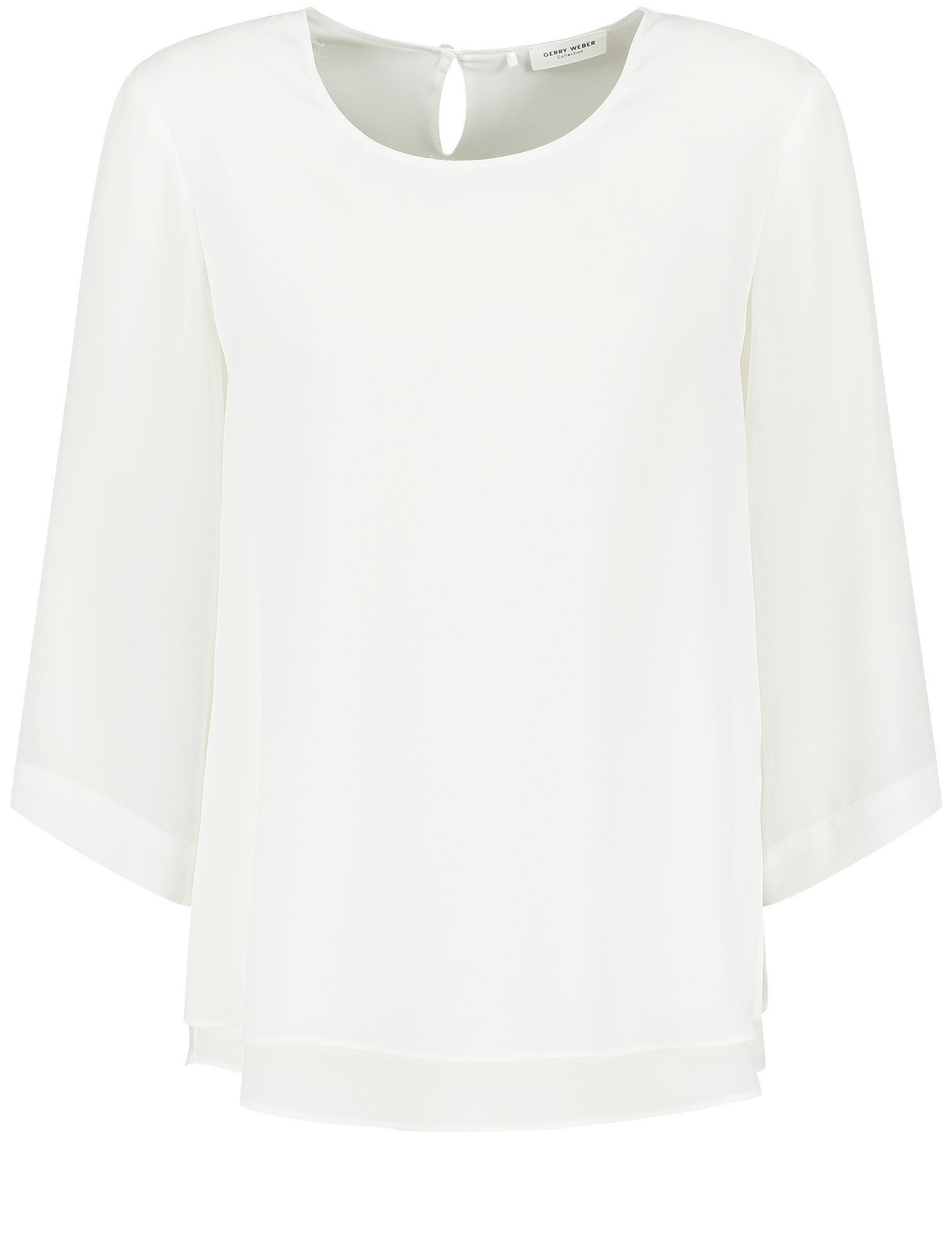 Klassische Bluse 3/4 Arm Bluse Im Lagenlook
