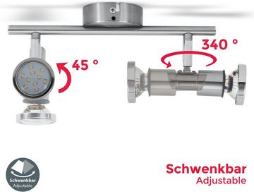 B.K.Licht LED Deckenleuchte Aurel, LED wechselbar, Warmweiß, Badlampe, IP44, Deckenstrahler, GU10, Spot, Decke, Leuchte, Lampe 5W