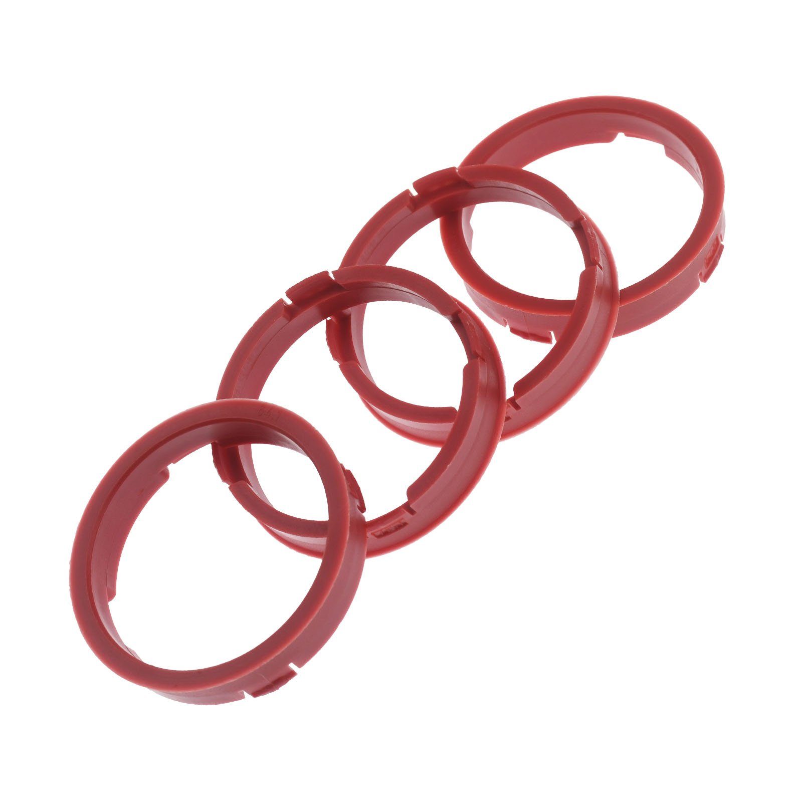 BRANDT AUTOMOTIVE Reifenstift 4x Zentrierringe Dunkelrot Felgen Ringe Made in Germany, Maße: 73,1 x 64,1 mm