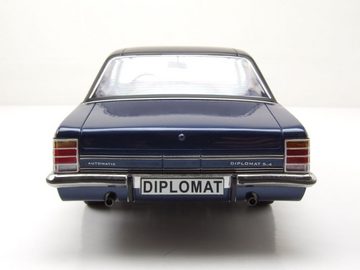 MCG Modellauto Opel Diplomat B 1972 dunkelblau metallic matt schwarz Modellauto 1:18, Maßstab 1:18