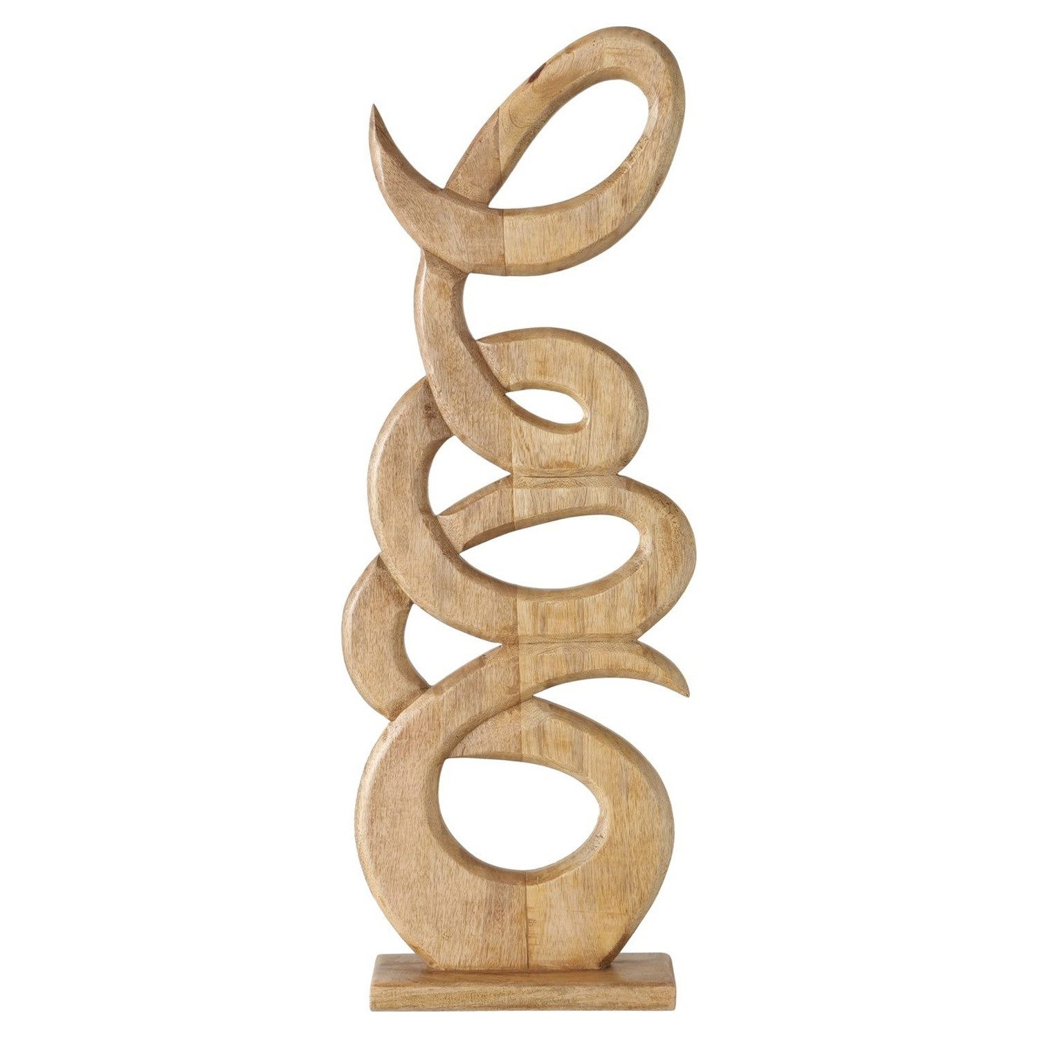 Dekoobjekt CURVI, 31 x 85 cm, Braun, Mangoholz