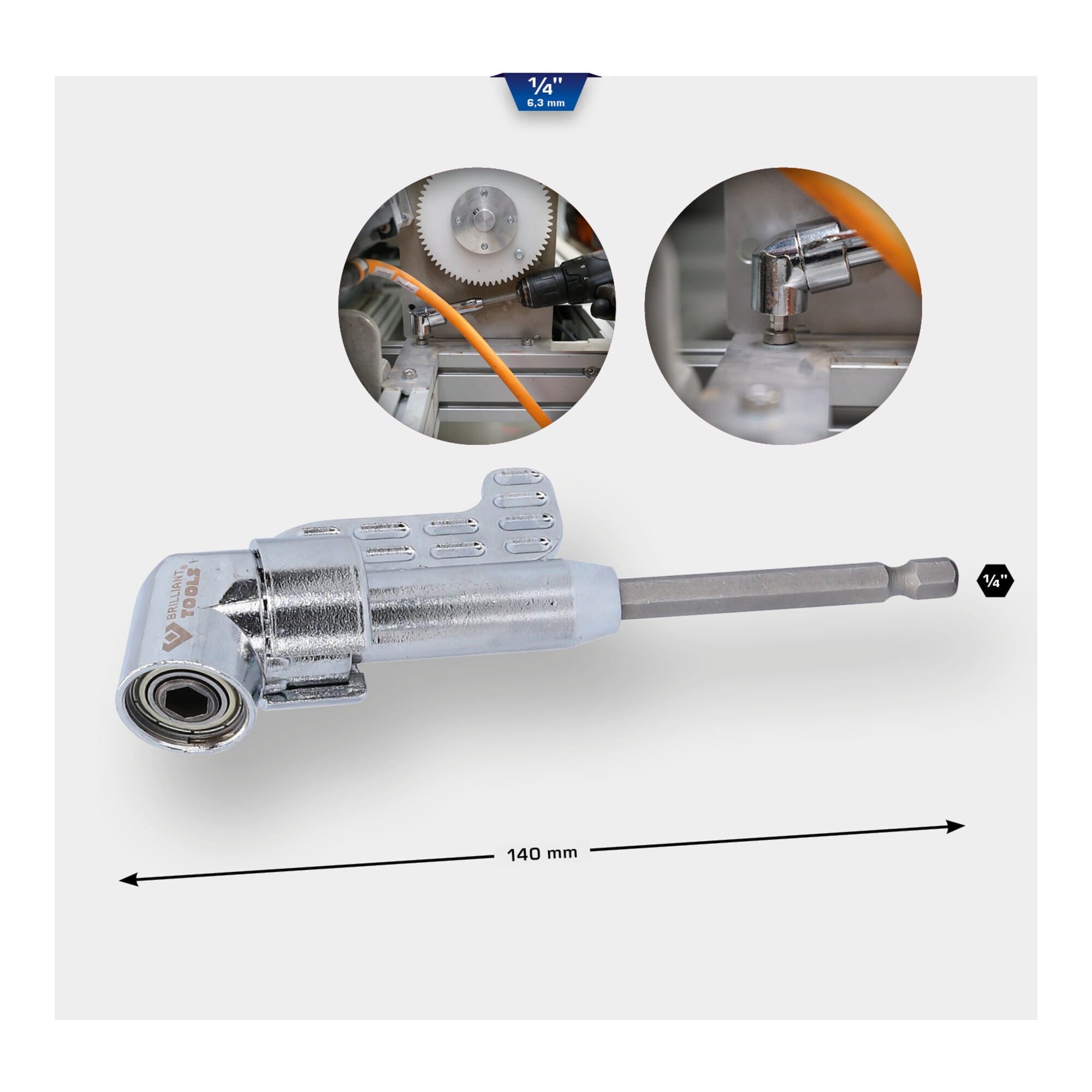 Brilliant Tools Bithalter Brilliant Tools Winkel-Bithalter, 105°